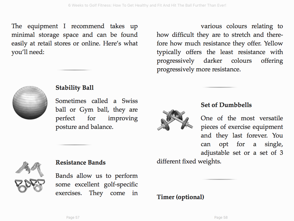 6 Weeks to Golf Fitness - Sample Page 4