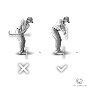 During the takeaway when the club shaft is parallel to the ground your club should point straight ahead (not to the right)