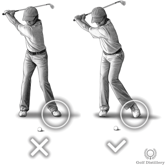 Lift left foot from the ground swing thought