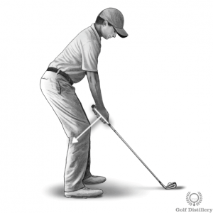 Make sure that your hands will stay clear of your knees during your swing