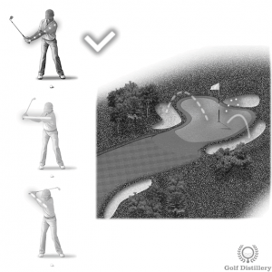 Use a shorter backswing for a short bunker shot
