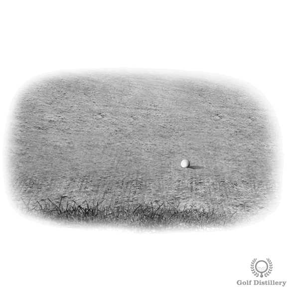Downslope (Downhill) Bunker Shot Lie