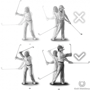 Go for an aggressive swing in the bunker