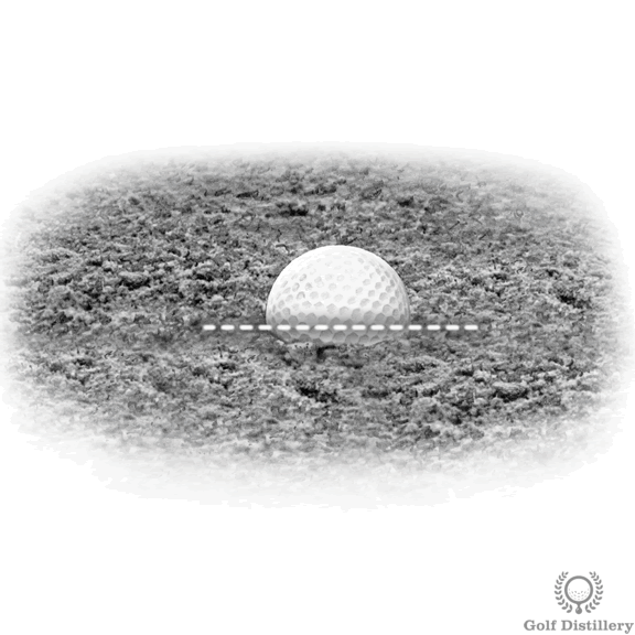 Plugged bunker shot lie