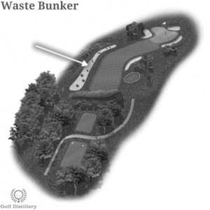 Waste bunkers on a golf course