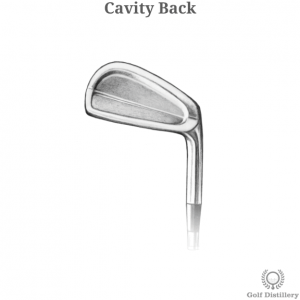 The clubhead of a Cavity Back type of iron golf club