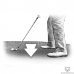 Downhill (Downslope) golf lie