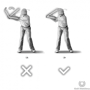 Wrists should not cast (unhinge) early in the downswing