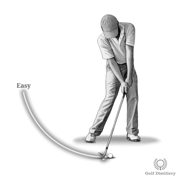 Don't swing too hard swing thought