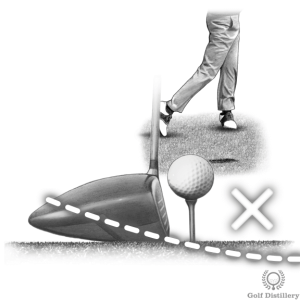 A good golf drive should not create a divot