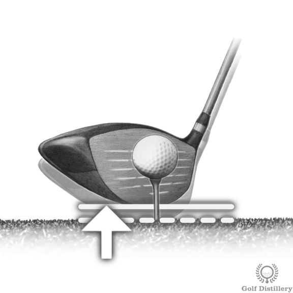Hovering a golf driver off the ground at address