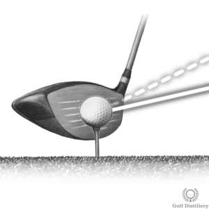 Driver sending the ball on a too low trajectory
