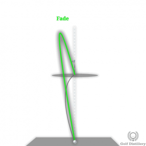 Fade golf ball flight path
