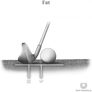 Fat golf shot error
