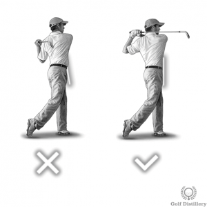Golfer should be facing the target at the follow through