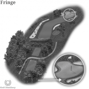 The golf term fringe is located on a golf hole