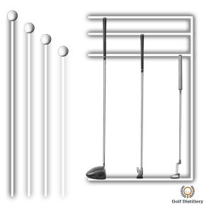 Longer clubs required ball further away from feet than shorter clubs