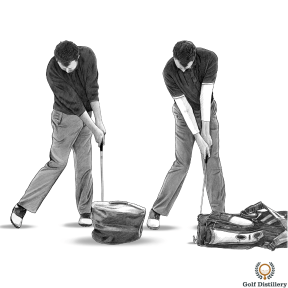 Golf Impact Drills - Hitting into an impact bag or pressing a golf bag forward