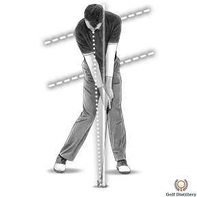 Your hips and shoulders should be open to the target at impact and your head down still