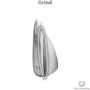 Grind found on the bottom of a golf club