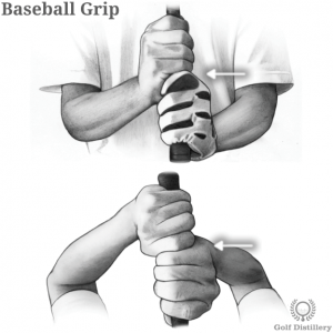 Baseball grip type in golf