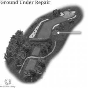 Ground Under Repair is located on a golf hole