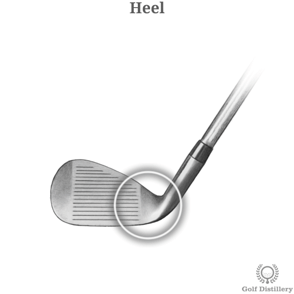 The Heel part of a golf club