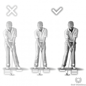 Put your weight forward for a high golf shot