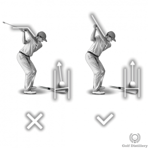 A bowed left wrist at the top of the swing can lead to a hook