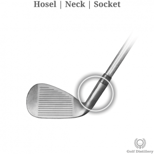 The Hosel (Neck) (Socket) part of a golf club