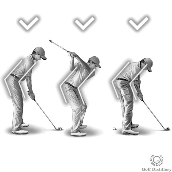 Don't stand up at impact swing thought