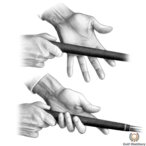 Proper Golf Grip: Place the grip in your fingers