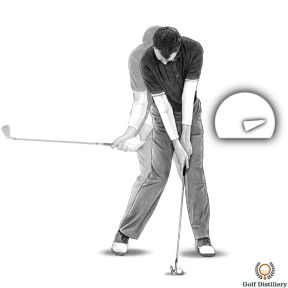 At impact, grip the club tightly in your hands