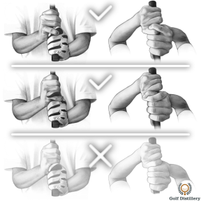 Overlap grip and interlock grip are recommended over the baseball grip