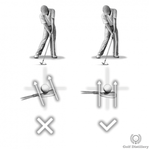 Locking the left knee at impact can lead to a pull