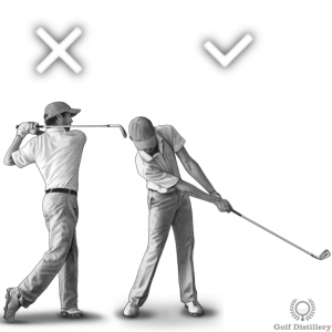 Keep swing low for a punch shot