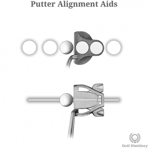 Putter with alignment aids