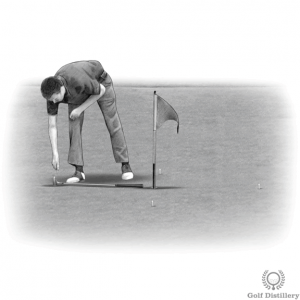 One-putter length putting drill