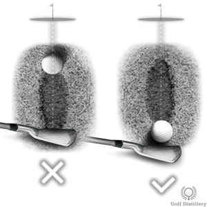 Focus on taking a divot but make sure to hit the ball first