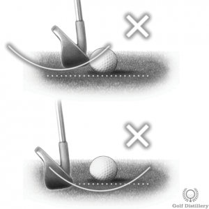 Scooping the ball can lead to thin (topped) shots and fat shots