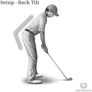 Back position in a golf setup