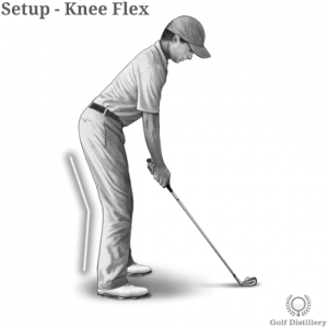 Knee flex position in a golf setup