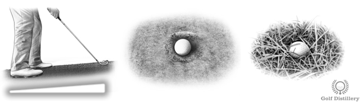 Terms of shot lies in golf