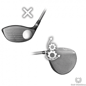 A ball hit on the heel of the clubface can lead to a slice