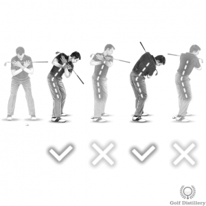 Keep the spine angle you set at address the same during the backswing and the downswing