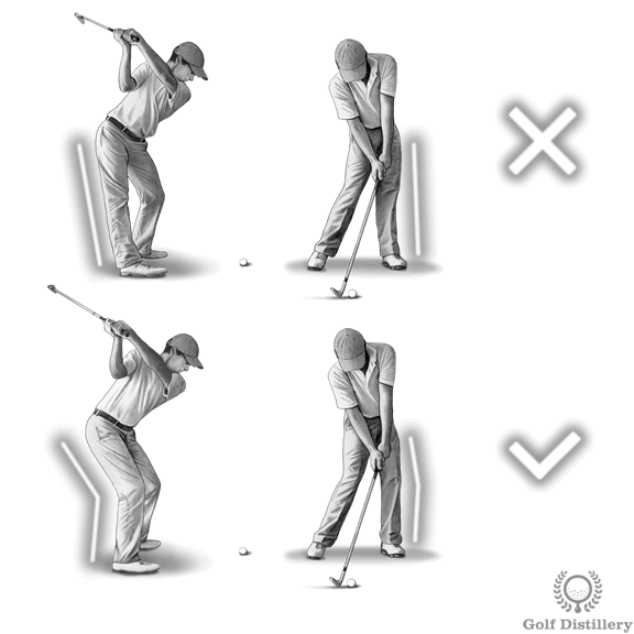 Don't lock your knees swing thought