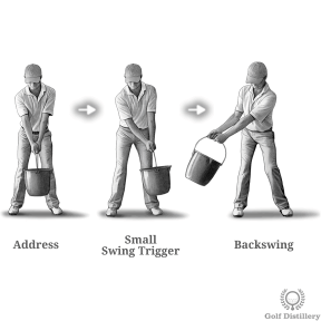 Swing the club as if you were holding a bucket of water