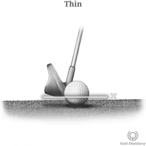 Thin golf shot error