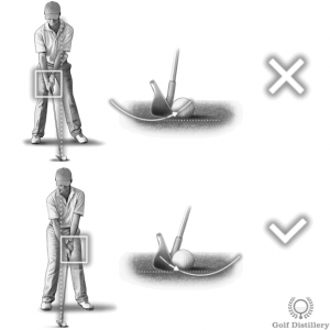 Negative shaft lean at address can lead to thin shots