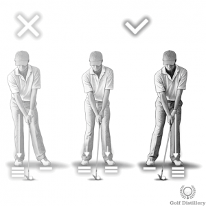 Move your weight forward when hitting from a tight lie